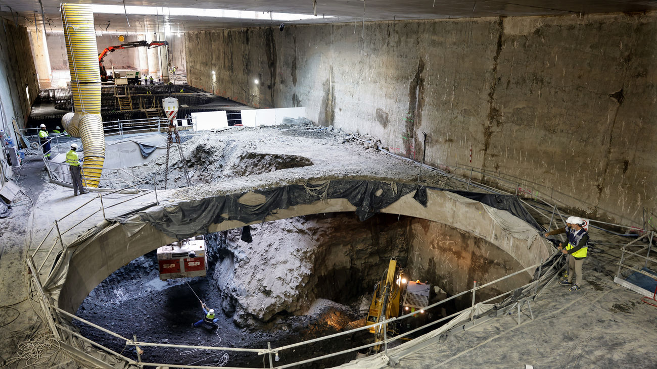 Las obras de la estación de metro de Madrid Río en la L11 alcanzan su ecuador
