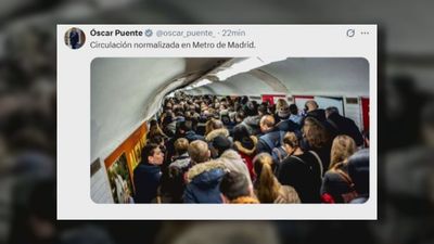 Puente utiliza una foto de saturación en el metro de París y la atribuye al metro de Madrid