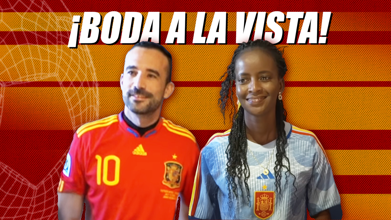 Él de España, ella de Senegal; la pareja que surgio animando a la Selección