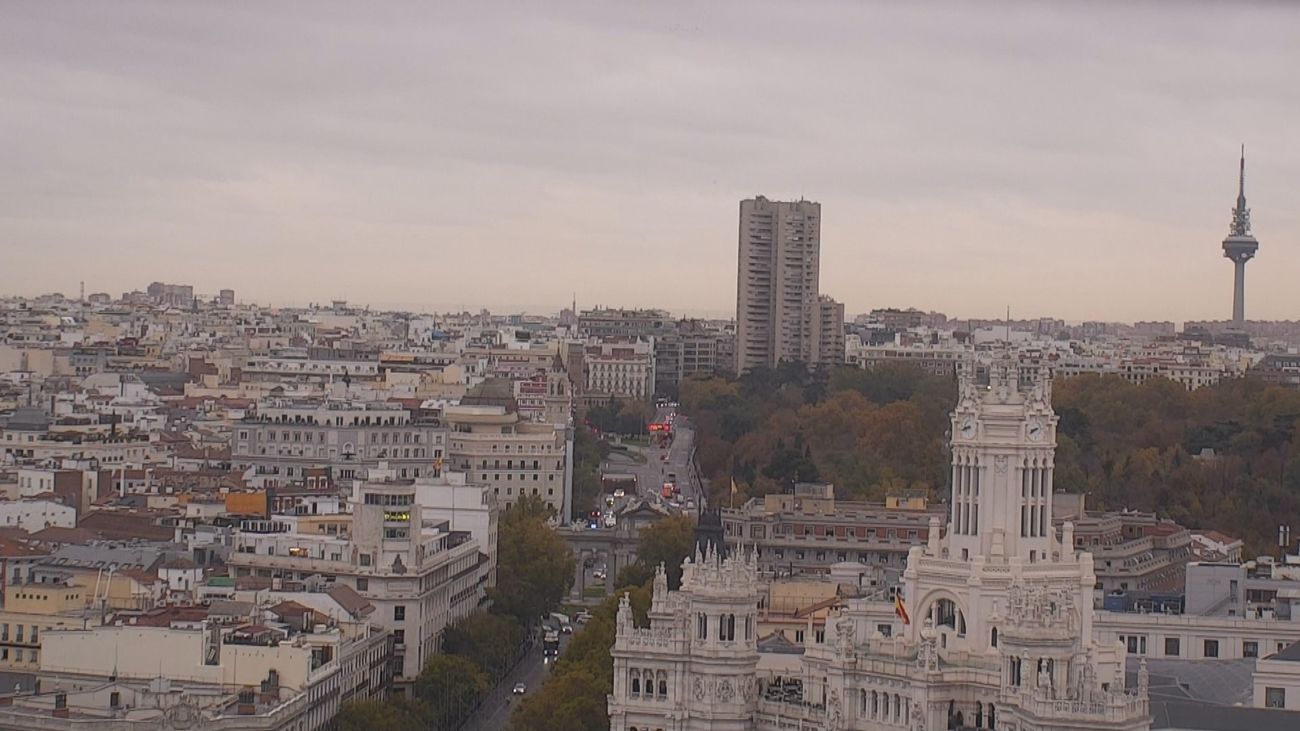 Cielo cubierto en Madrid