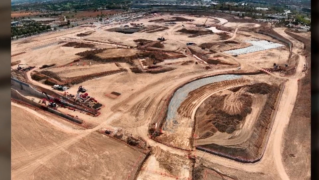Las obras del circuito de Fórmula 1 en Madrid a vista de pájaro: el asfaltado comienza esta semana