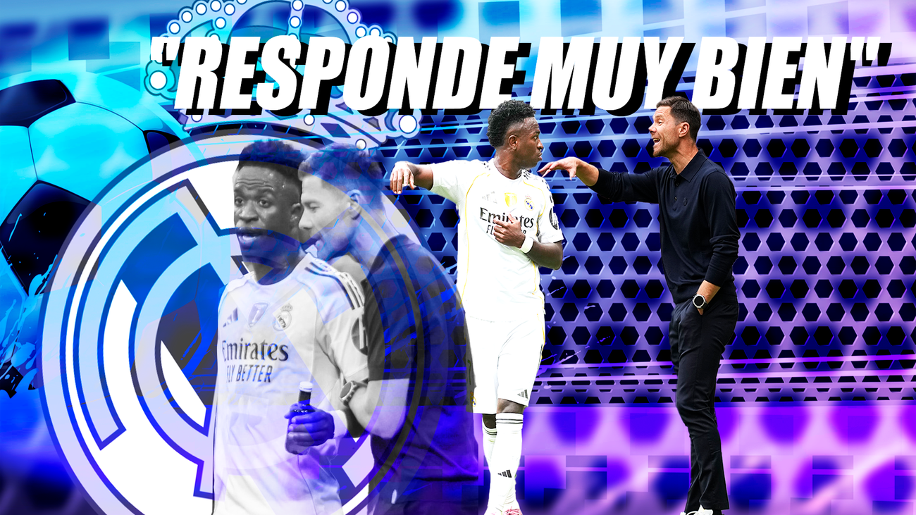 Xabi Alonso: "Estoy muy contento de ver a Vinícius disfrutar y sonreir"