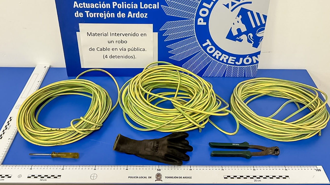11 detenidos en una operación contra el robo de cables en Torrejón de Ardoz