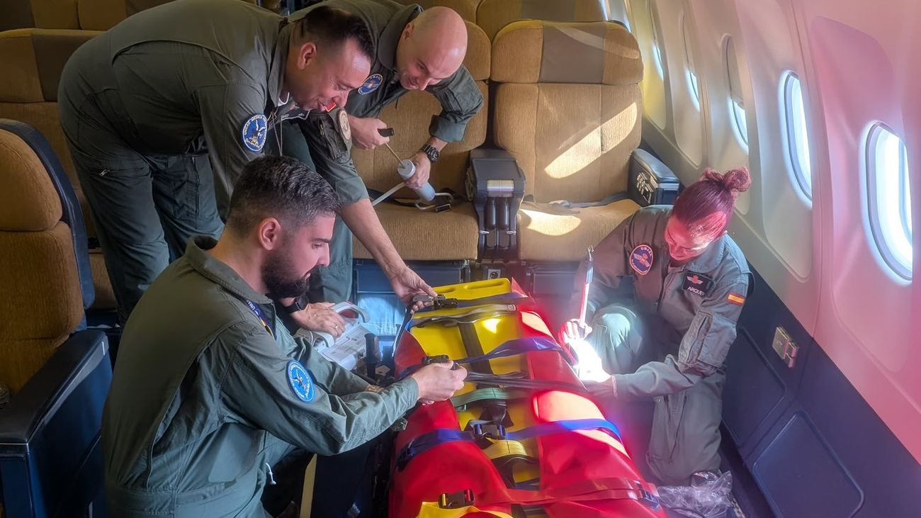 Avión del Ejército que se dirige a Gaza