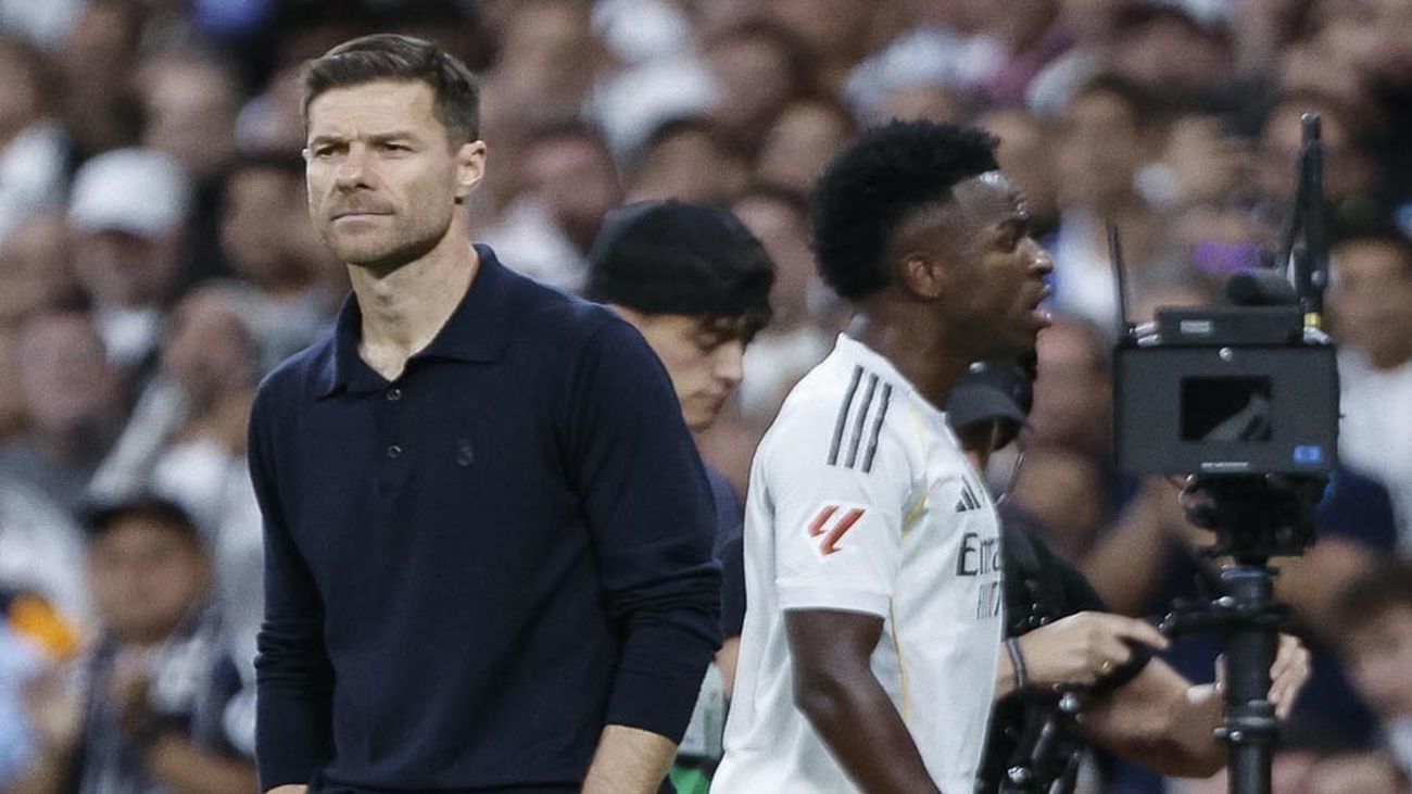 Xabi Alonso y el enfado de Vinícius al ser sustituido: "Lo hablaremos dentro del vestuario"