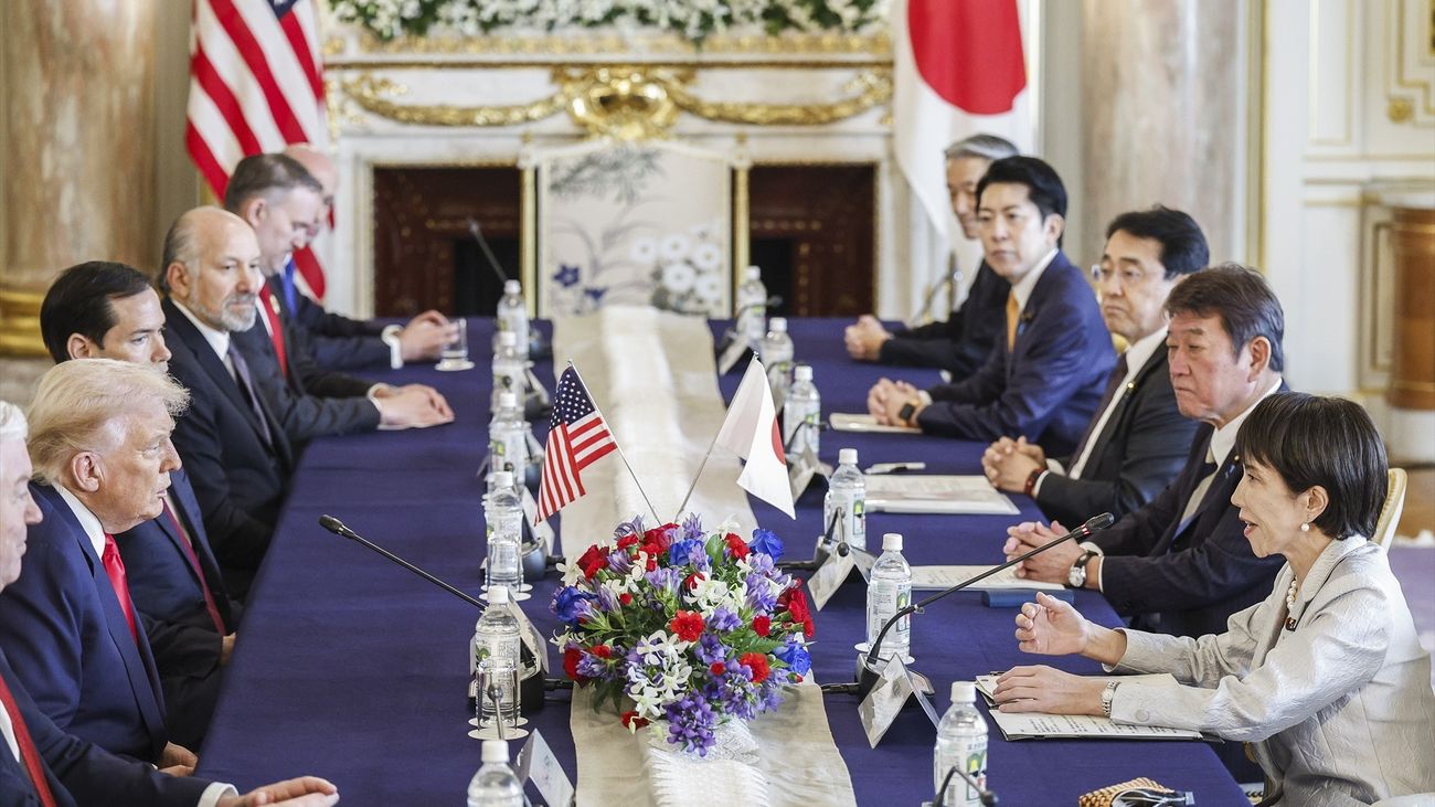 Cumbre entre el presidente de EEUU, Donald Trump, y la primera ministra de Japón, Sanae Takaichi