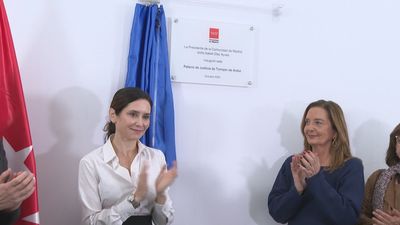 Ayuso critica la Ley de Enjuiciamiento Criminal en la inauguración de los juzgados de Torrejón
