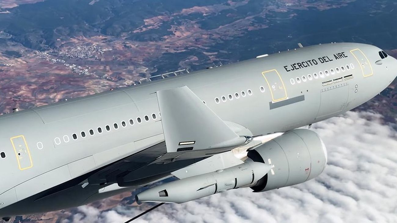 Avión del Ejército del Aire en ruta desde China hasta la base de Torrejón de Ardoz