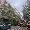 Tres heridos por inhalación de humo en el incendio de un piso en obras en La Castellana