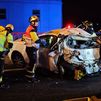 Una conductora, herida grave tras un accidente entre tres vehículos en la M-45