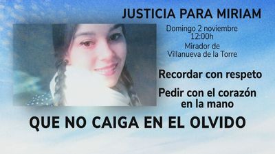 Concentración para pedir justicia por Miriam, la joven asesinada de 90 puñaladas en Meco hace siete años