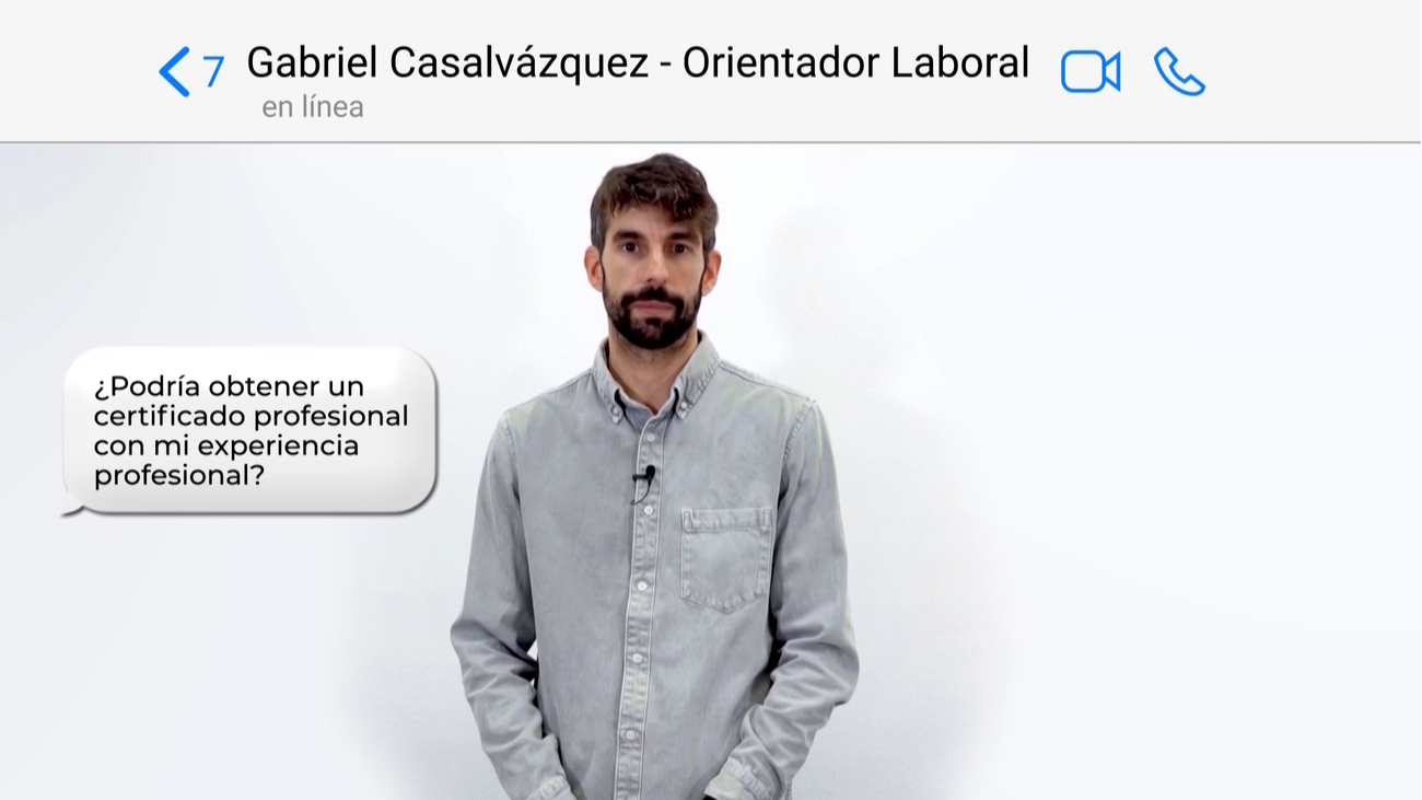 ¿Podría obtener un certificado profesional con mi experiencia profesional?