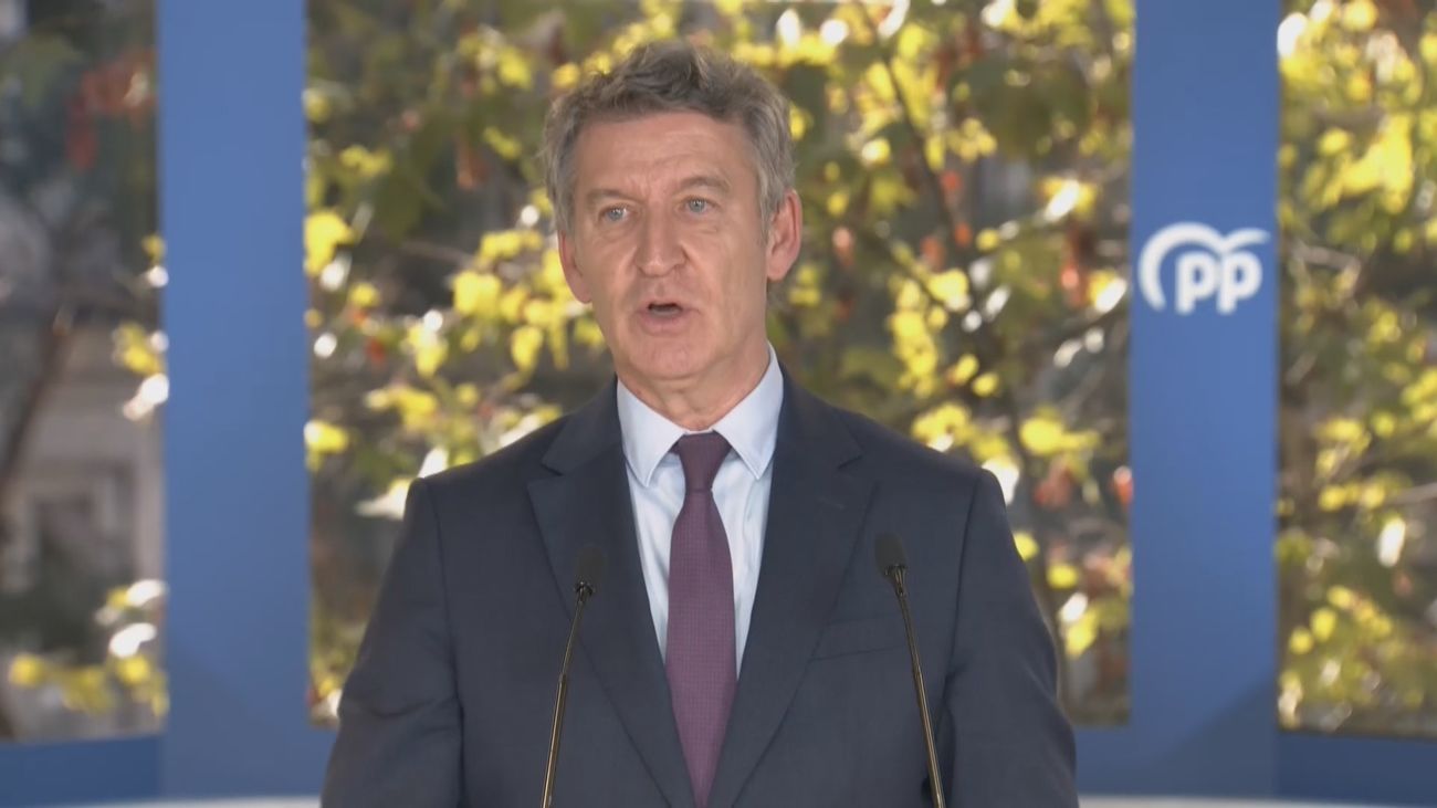 Feijóo pide la dimisión de un Sánchez "rodeado de corrupción familiar, económica y política"