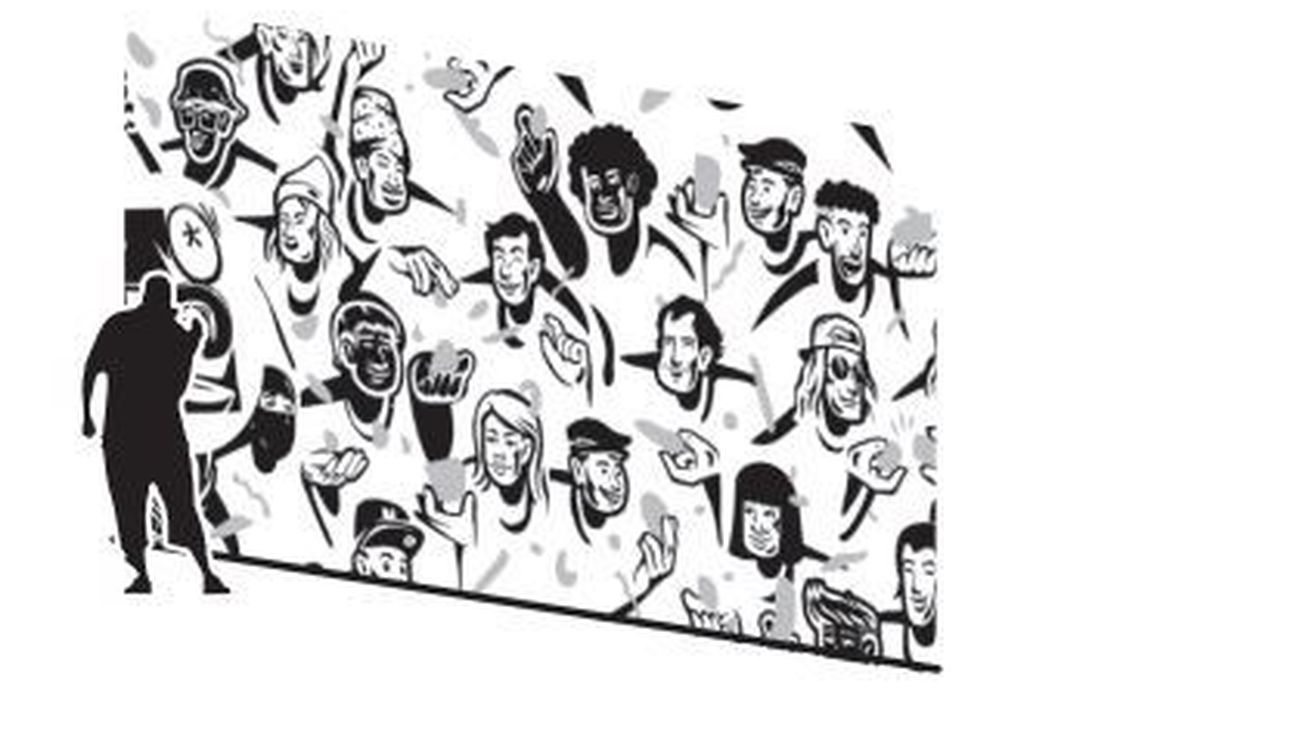 Mural participativo para conmemorar la recuperación de la Democracia