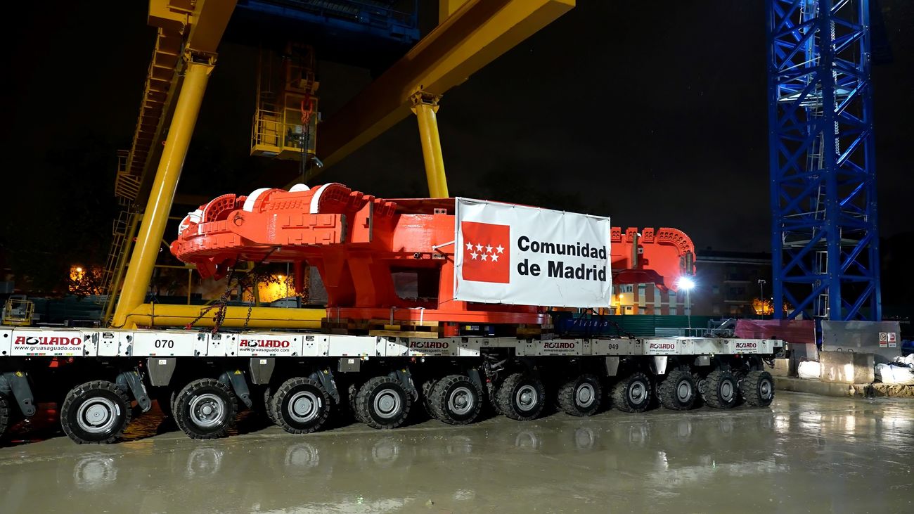 'Mayrit', la tuneladora de la L11 de metro, ya está en Madrid tras un largo viaje desde Alemania