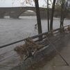 El río Tormes se desborda en El Barco de Ávila en plena alerta por la borrasca Claudia