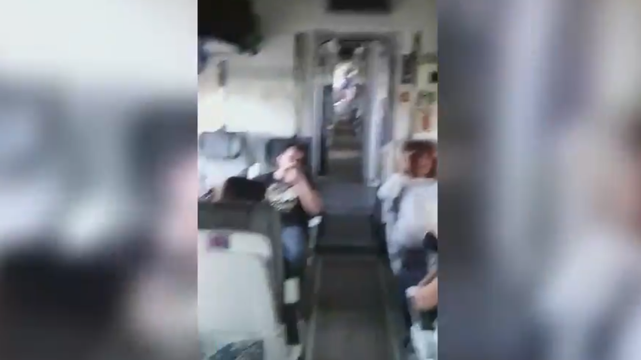 Más de dos horas parado en mitad del campo un tren con destino a Madrid