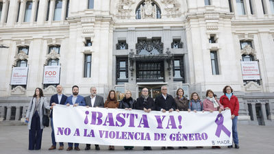Minuto de silencio en Cibeles por la última víctima de violencia machista con la ausencia de Vox
