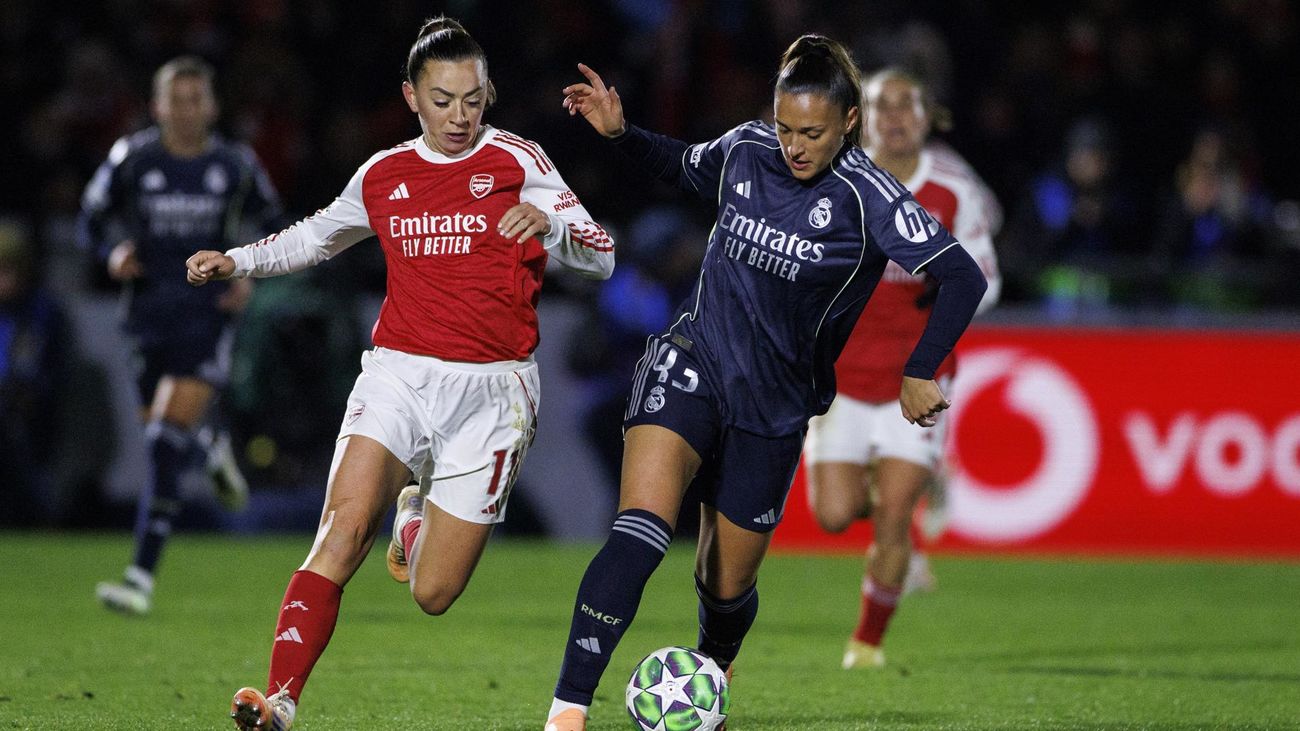 2-1. El Real Madrid cae ante el Arsenal  con dos cabezazos de Russo