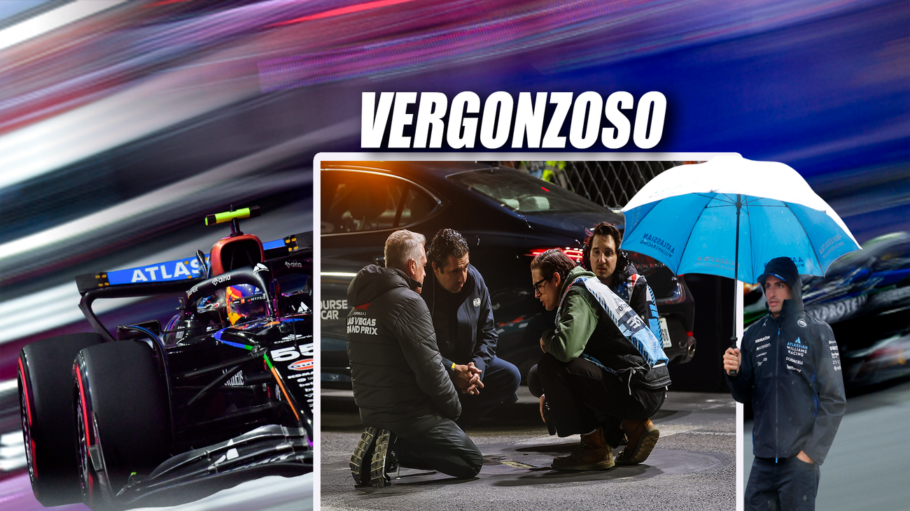 Se repite el bochorno de Las Vegas: una alcantarilla provoca una bandera roja