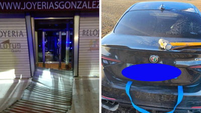 Alunizaje y tiroteo en el robo de una joyería de Coslada