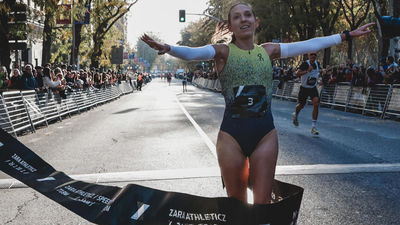 Laura Luengo, con récord, y Santiago Catrofe se coronan en la Zara Speed Run Madrid