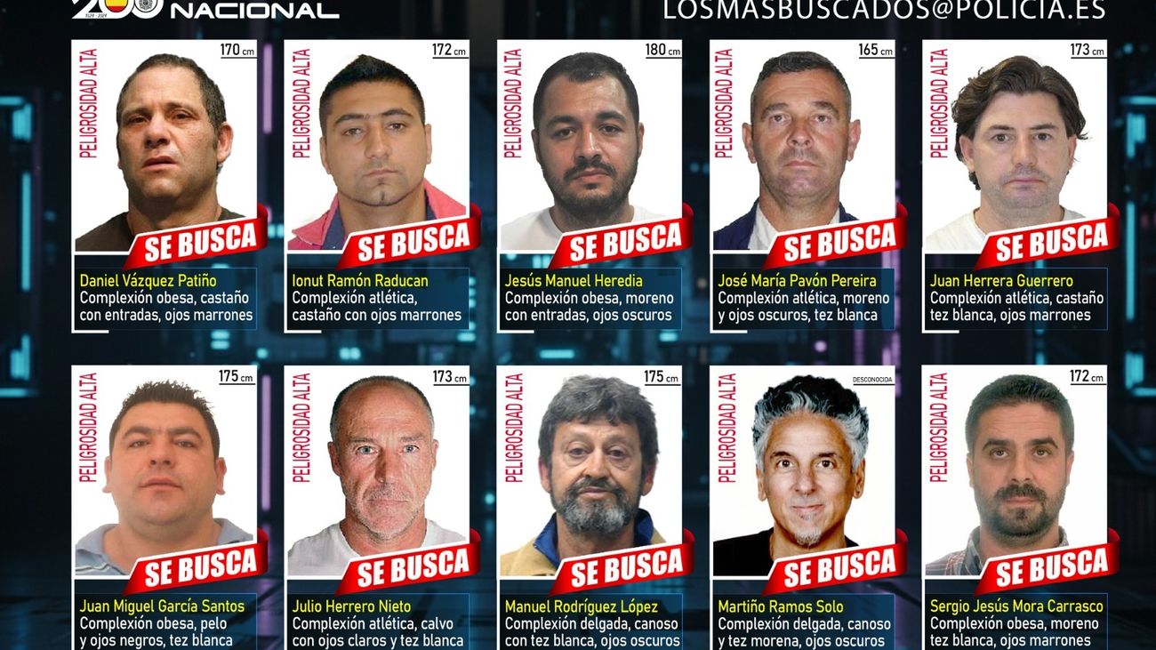Estos son los fugitivos  más peligrosos buscados en España