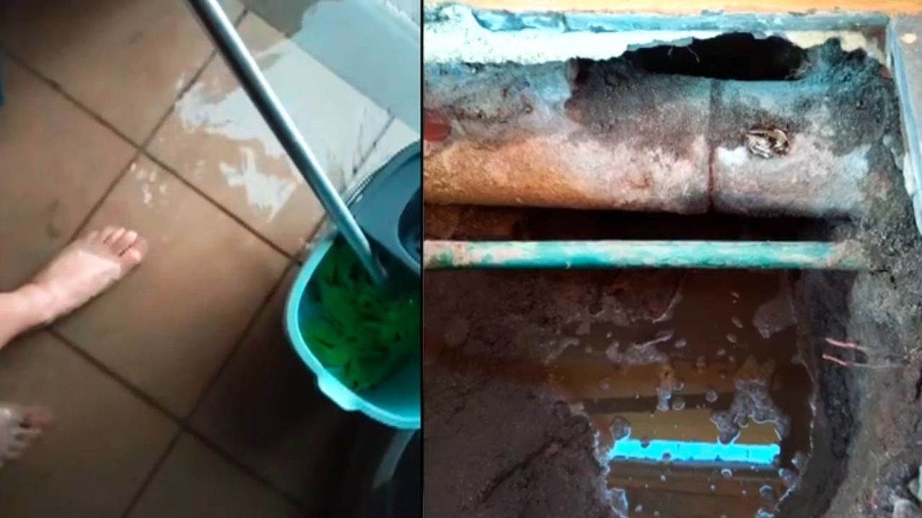 Las aguas fecales inundan las casas de los vecinos de la Colonia de la Estación de Villamanta