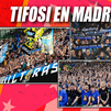 Más de 2.000 tifosis animaron al Inter de Milán en Madrid