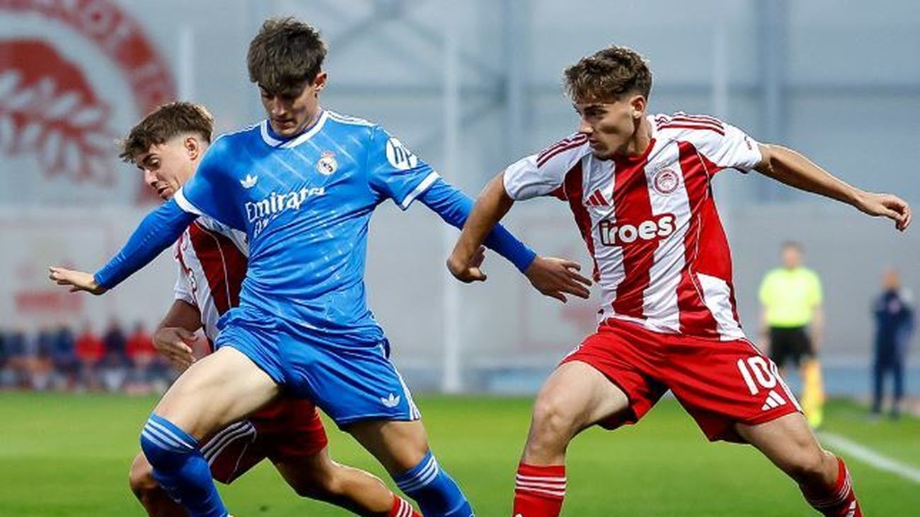 0-2. Trabajada victoria del Real Madrid Juvenil ante Olympiacos