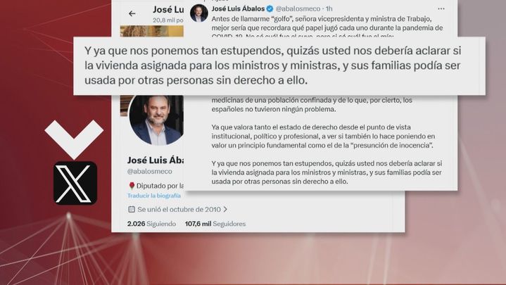 Abalos sobre la vivienda oficial de Yolanda Díaz / Telemadrid