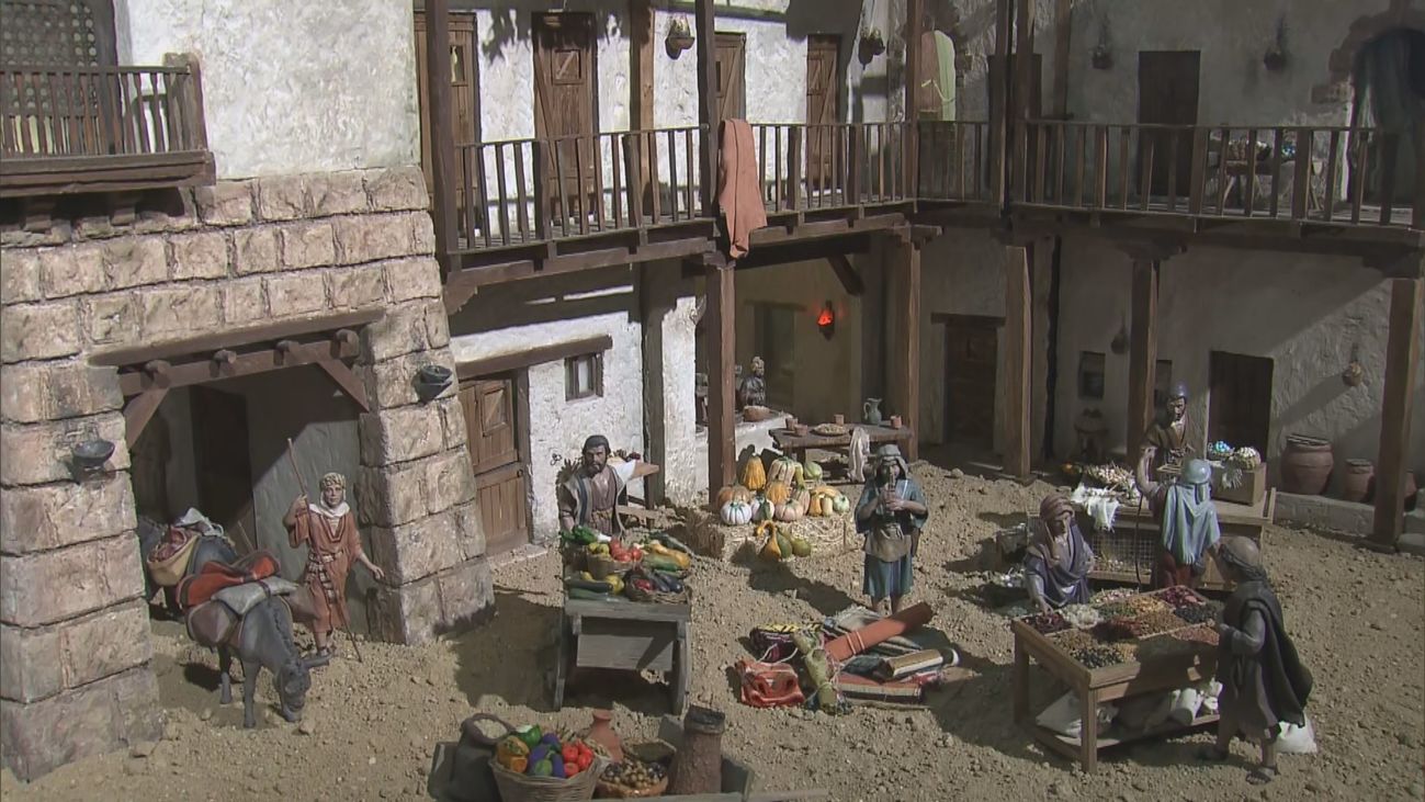 El belén del Ayuntamiento de Madrid incorpora este año una corrala castiza