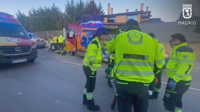 Herido muy grave un motorista tras colisionar con un turismo en Canillejas
