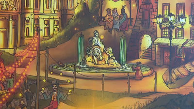 Un belén napolitano y más de 70 detalles inspiran el cartel de Navidad que se reparte gratis en Cibeles