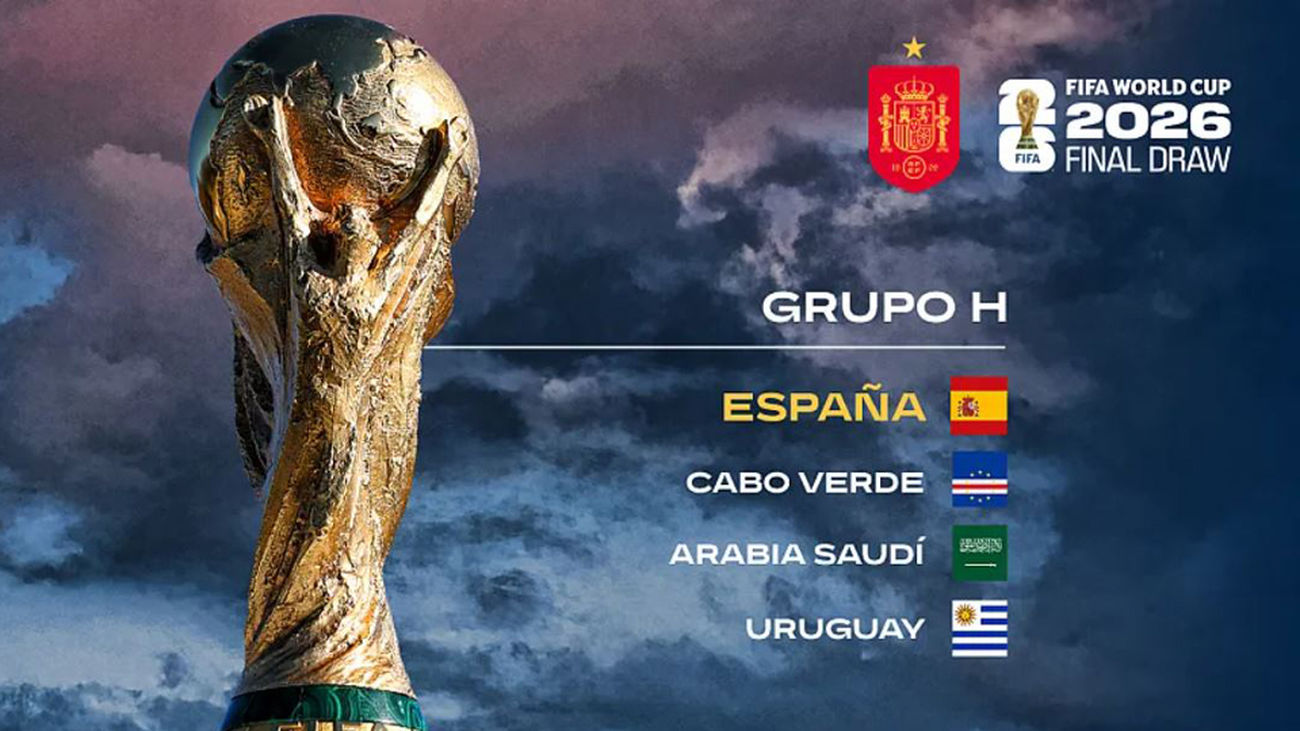 Uruguay, Arabia Saudí y Cabo Verde, rivales de España en el Mundial 2026