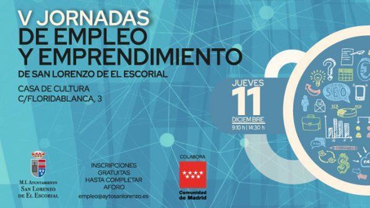 Cerca de 20 empresas ofrecerán trabajo en la V Jornada de Empleo y Emprendimiento de San Lorenzo de El Escorial