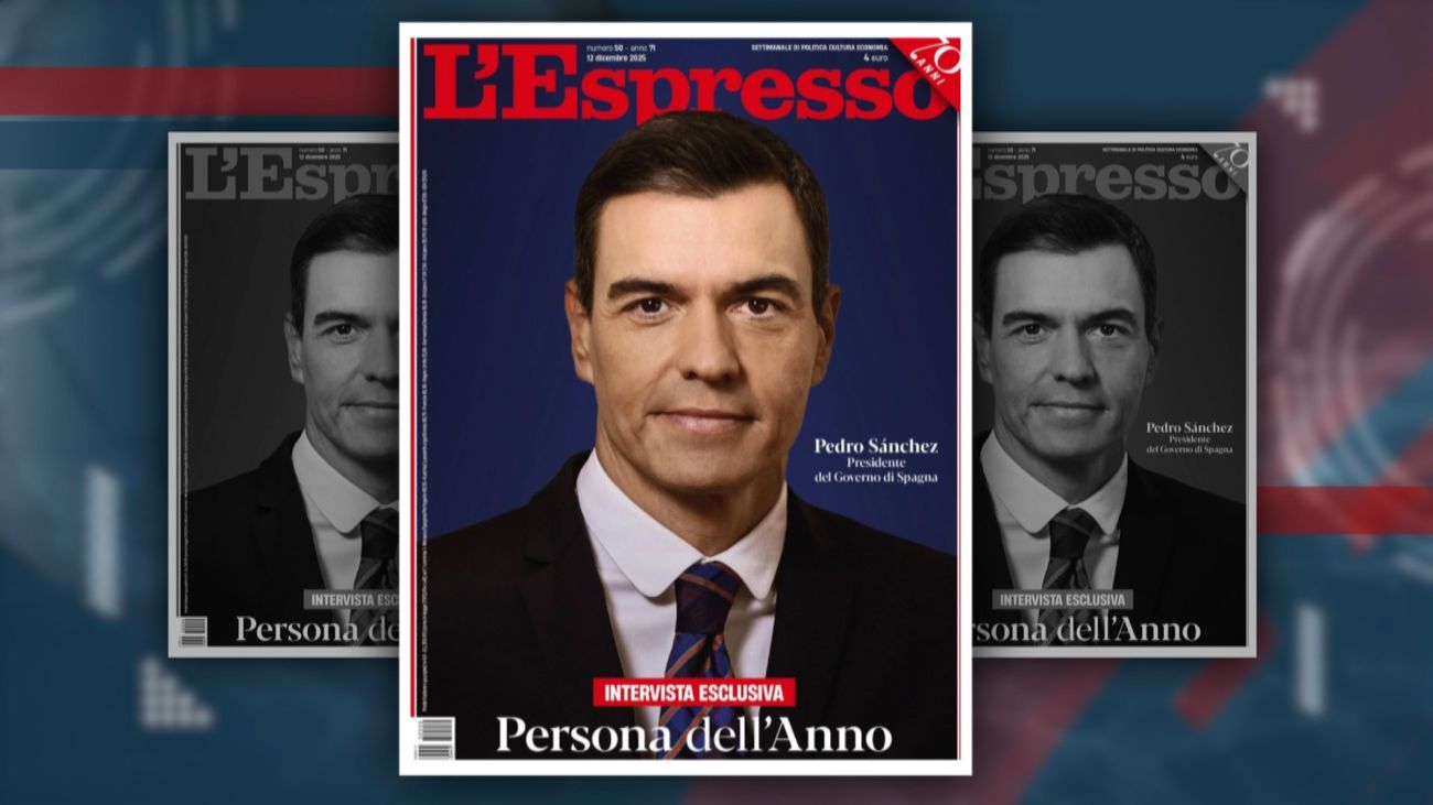 Pedro Sánchez, 'persona del año' para la revista italiana 'L'Espresso'