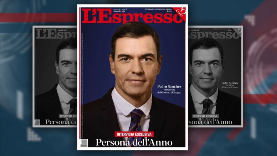 Pedro Sánchez, 'persona del año' para la revista italiana 'L'Espresso'