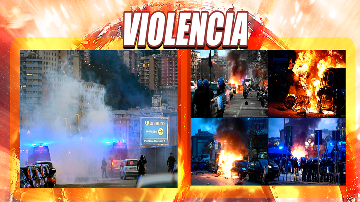 Batalla campal entre ultras del Inter y Génova deja tres policías heridos