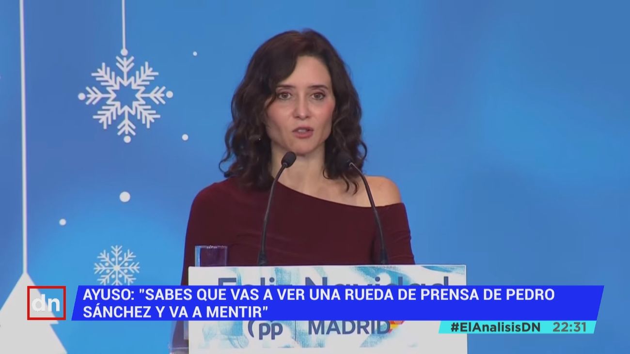 Ayuso en la cena de Navidad del PP: "Tenemos la mentira como forma de Gobierno"