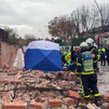 Dos heridos graves en Getafe al caer sobre la acera el muro de una vivienda