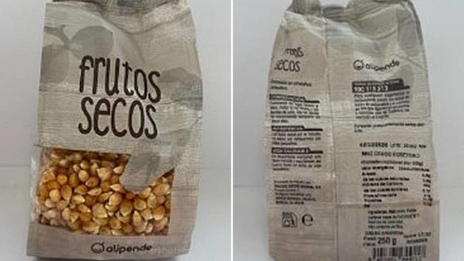 Alerta alimentaria por un lote de maíz para palomitas distribuido principalmente en Madrid