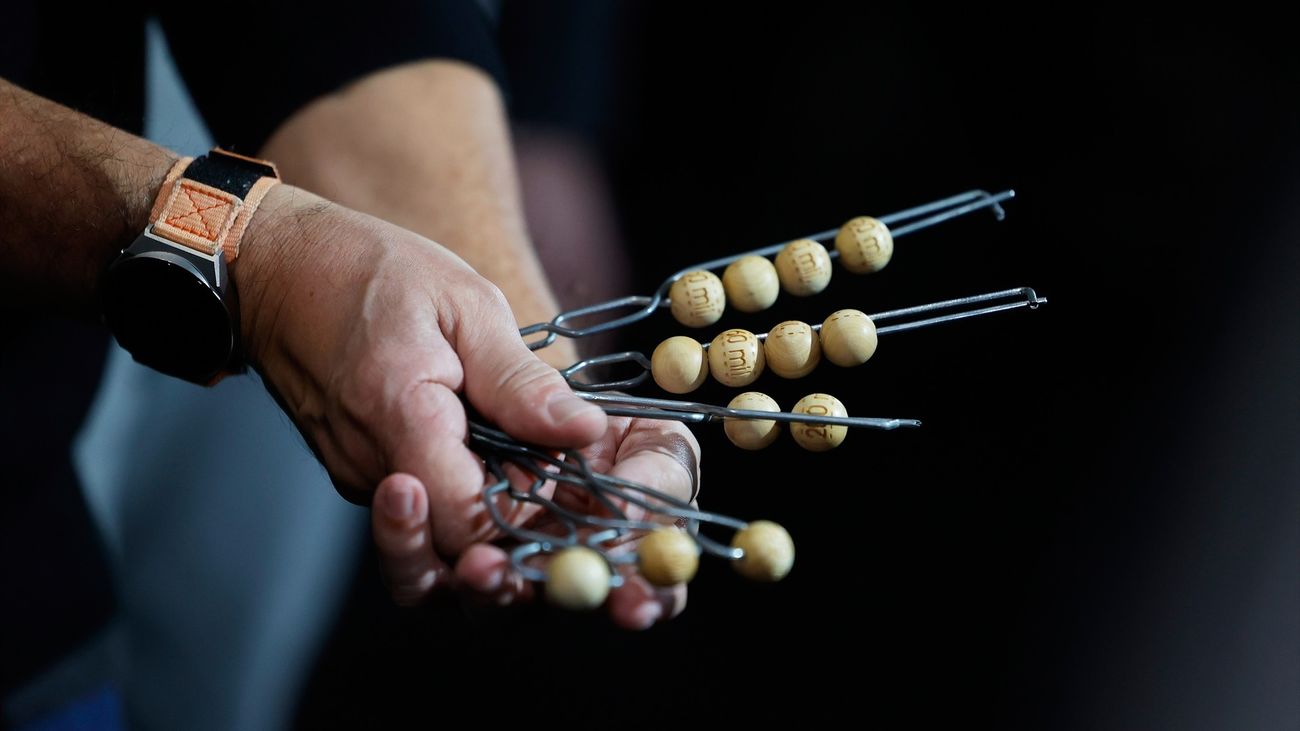 Las bolas de la suerte de la Lotería de Navidad