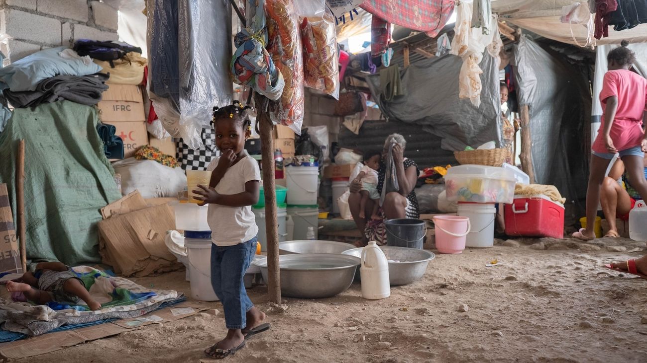 Una familia en la capital de Haití, Puerto Príncipe