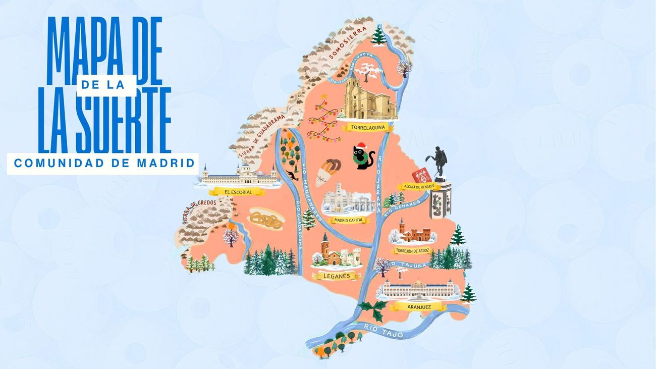 Mapa de la suerte: los puntos de la Comunidad de Madrid donde más ha caído el Gordo