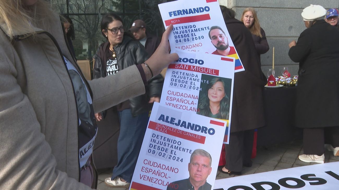 Venezolanos en Madrid piden la libertad de sus familiares presos políticos