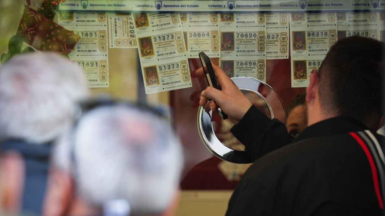 Décimos de la Lotería de Navidad en una administración