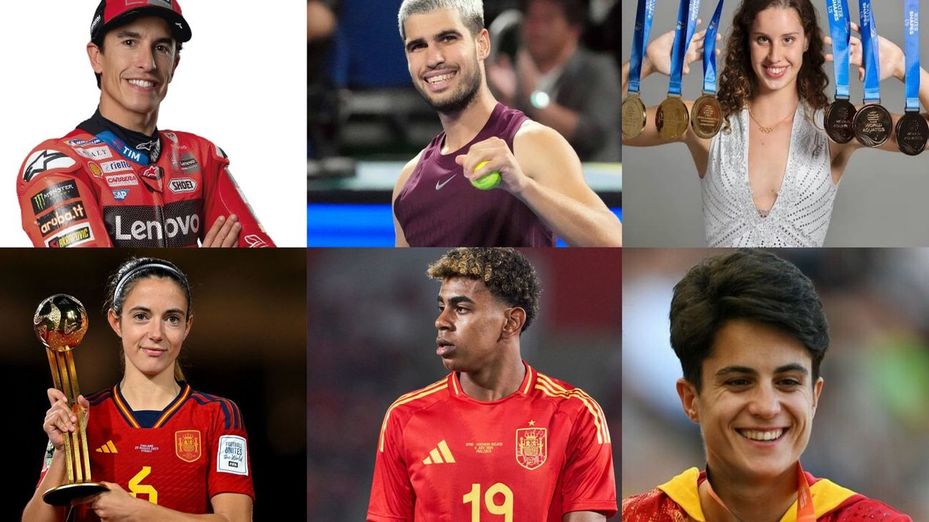 Alcaraz, Yamal, Bonmatí, Pérez, Márquez y Tió, entre figuras del deporte español de 2025