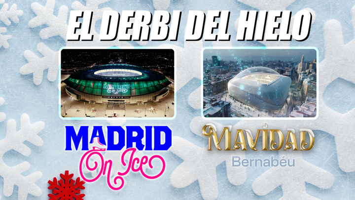 El derbi del hielo, el Bernabéu y el Metropolitano rivalizan con sus pistas de patinaje