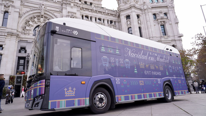 El autobús de la Navidad de EMT Madrid
